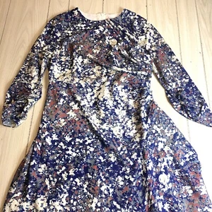 Kaimilla Womens Floral Asymmetric Dress 3/4 Sleeve Lined Sz 1X - Picture 1 of 9