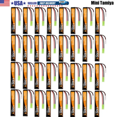 Batería recargable de 1300 mAh 7,4 V Hobby Airsoft LiPo Stick para pistola de Airsoft modelo Foto 1 de 4