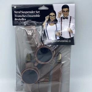 Instant Steam Punk Costume One Size New Glasses, Bow Tie & Suspender Halloween - Picture 1 of 4