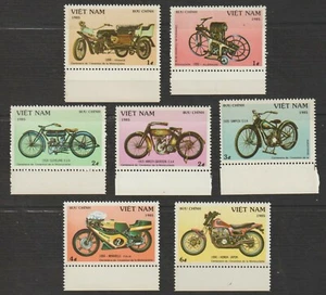 1985 Vietnam Stamps Motorcycles Collection Sc # 1515-1521 MNH  - Picture 1 of 2