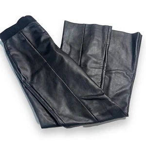 Wolford schwarze Kunstleder Leggings Größe 6 Gummibund Pull On Stretch - Bild 1 von 6