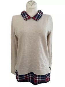 J. CREW camicia e maglione a quadri a strati donna taglia XS - Foto 1 di 9