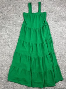 Max Studio Dress Women's XS Verdant Green Sleeveless Tiered Maxi Sundress NWT - Picture 1 of 9