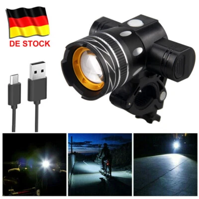 40000LM LED Fahrradlampe Scheinwerfer USB Akku Fahrradlicht Lampe Waterproof NEU - Bild 1 von 4