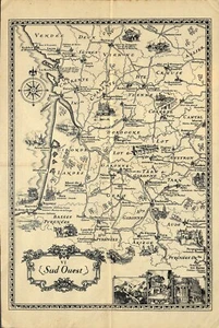 CARTE MAP KARTE GOODRICH / FRANCE SUD OUEST 1930 - Bild 1 von 1