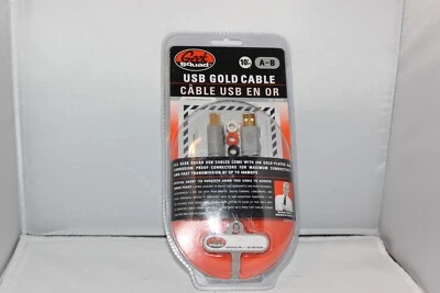 Geek Squad USB Gold Cable USB EN OR 10'  A-B GS-10UAB Printer Brand New - Image 1 of 2