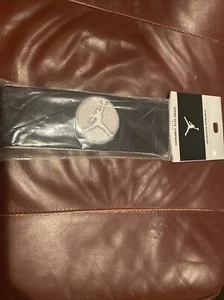 Vintage Jordan Logo Jumpman Headband Adult Unisex Sweatband Black Basketball - Picture 1 of 2