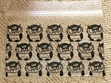 OWL 1510 100 TINY MINI ZIP LOCK BAGGIES 1.5" X 1" SMALL APPLE BAGS 