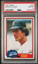 1981 Topps Dwight Evans #275 PSA 8 NM-MT Boston Red Sox
