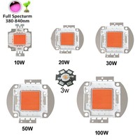 3W 10W 20W 30W 50W 100W 380NM-840NM Full Spectrum High Power LED Chip Grow Light