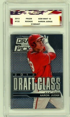 2013 Prizm #132 Aaron Judge Rookie Card AGC 10 Gem Mint New York Yankees - Image 1 of 2