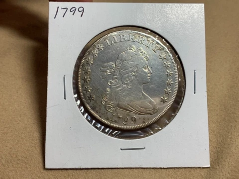 1799 Draped Bust Silver Dollar 13 Stars High Grade Old Time Cleaning RARE! Cover