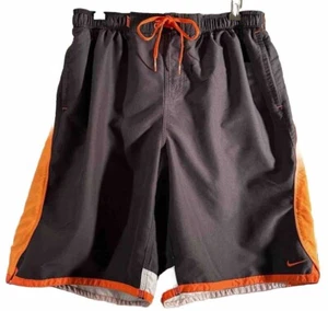 Nike Herren BOARDSHORTS Badehose XL schwarz orange SWOOSH Logo EUC - Bild 1 von 11
