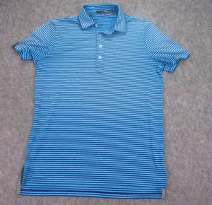 RLX Ralph Lauren Mens Shirt Medium Blue Striped Golf Wicking Casual Soft - Picture 1 of 17