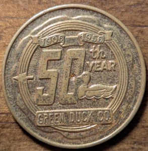 Chicago, Illinois IL Green Duck Co. Botones Insignias Emblemas Ficha Giratoria - Imagen 1 de 4