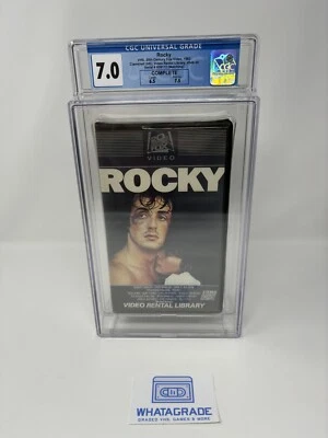 ROCKY Video Rental Library 1982 💎 VHS Tape Matching Serial Number 💎 CGC 7.0 - Imagem 1 de 4
