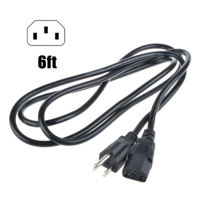 6ft AC Power Cord Cable Plug for LG TV 37LC2D 37LC7D 37LF11 37LG30 37LD450 Lead - Image 1 of 4
