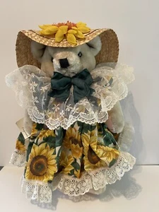 Vintage Cozy’s Originals Sunflower Stuffed Bear With Tag - Picture 1 of 3