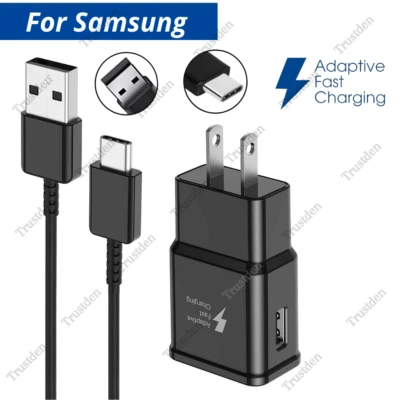 Fast Charger Head Wall Power Adapter USB Type C Charge Cable For Samsung Android - Image 1 of 4