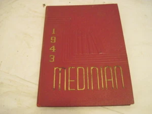 OLD VINTAGE 1943 MEDINIAN HIGH SCHOOL YEAR BOOK OF MEDINA MEMORABILIA - Picture 1 of 4
