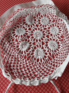 COIFFE ancienne begin coton crochet main bébé poupée #cap - Picture 1 of 4