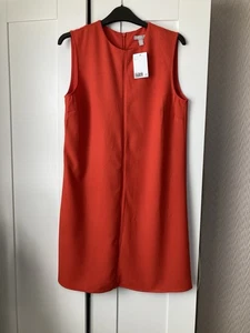 H&M Orange Red Shift Dress S BNWT - Picture 1 of 10