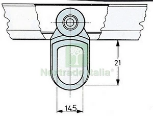 50PZ OMGE CARRELLO NYLON ART.903 CON 2 RUOTE NYLON: - Foto 1 di 4