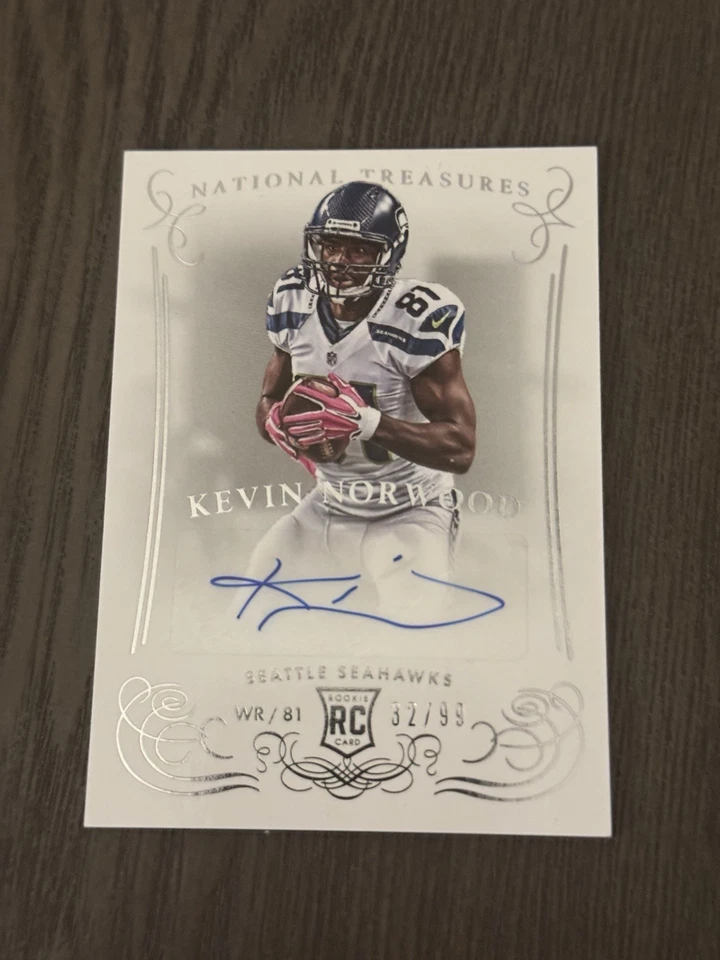 2014 Panini National Treasures Signatures /99 #209 KEVIN NORWOOD Auto Rookie RC - Image 1 of 4