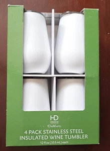 HD Designs Oudoors 4er-Pack Edelstahl Thermo Weinbecher je 12 Unzen - Bild 1 von 4