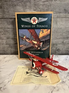 NEW ERTL WINGS OF TEXACO 1931 STEARMAN BIPLANE DI-CAST METAL COIN BANK - Picture 1 of 11