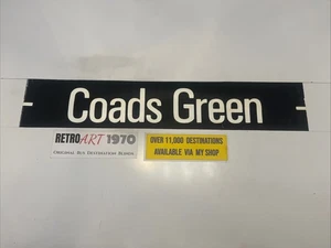 Coads Green - Plymouth Dartmouth Devon 267 Bus Destination Blind 31” - Picture 1 of 10
