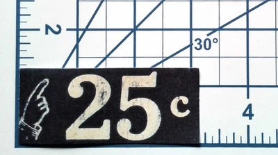25 Cents Sign - Die Cut Paper Sticker Scrapbooking Hand Pointing Ready to Ship - Image 1 of 2