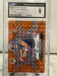 Caleb Williams Mosaic NFL Debut #289 Orange Reactive Prizm /199 CGC MINT 9 - Picture 1 of 5