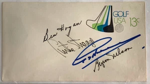 ERSTTAGSBRIEF GOLF HOMMAGE HANDSIGNIERT BEN HOGAN, BYRON NELSON PLUS C80 - Bild 1 von 2