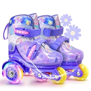 Unicorn Toddler Roller Skates, 4 Adjustable Sizes, Fun Light-Up Wheels, Safet... - Picture 1 of 7