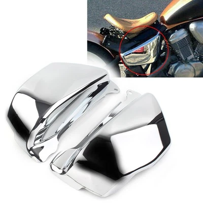 Battery Side Fairing Cover Chrome For Honda Magna VF 750 VF750C 1994-2004 Foto 1 de 4