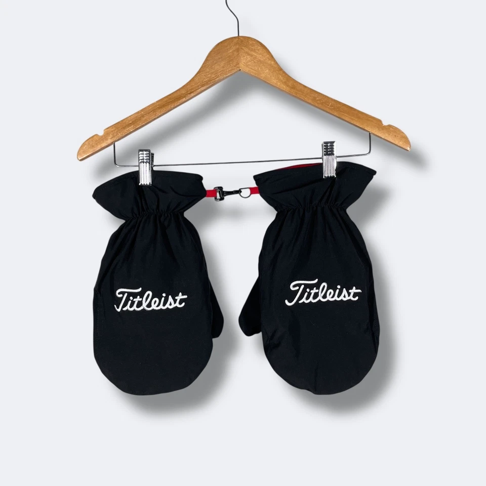 Luvas de golfe masculinas Titleist tamanho único preto vermelho forrado à prova de vento inverno quente - Imagem 1 de 4