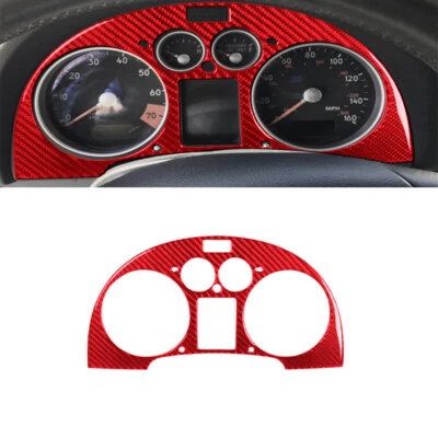 For Audi TT 8N 2001-06 Red Carbon Fiber Interior Instrument Cluster Panel Cover  - Image 1 of 4