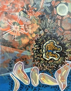 Benjy in der Negativzone Original Acryl Gemälde auf Platte lackiert PJM 2025 - Bild 1 von 3