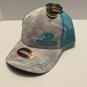 Mossy Oak Womens Ladies Adjustable Teal Baseball Cap with Pony Tail Slot & Mesh - Picture 1 of 9