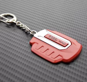 Red Audi Sport Tfsi Engine Alloy Keychain Car Ring Decoration Gift Accessories - Picture 1 of 1