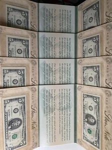 $5 1993/5 STAR Atlanta/Chicago BEP Folders 8 Notes 《LOW # CONSECUTIVE AND MATCH》 - Picture 1 of 5