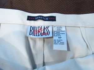 Bill Blass Womens Capri Chino Pants Size 16P Beige Pleated Stretch Khaki NWT $36 - Picture 1 of 7