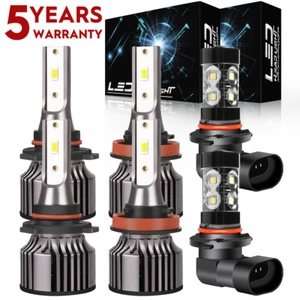 LED Headlight Hi-Lo Fog Light Bulb For Ford F150 Crew Cab Pickup 2015-2023 V25QC - Picture 1 of 18