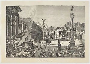 1903 Engraving ~ The Roman Forum ~ Roman Engineering - Picture 1 of 1