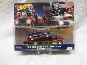 69 NISSAN SKYLINE VAN CARRY ON ADVAN TRANSPORT HOT WHEELS No 3 BLACK & PROTECTOR - Picture 1 of 3