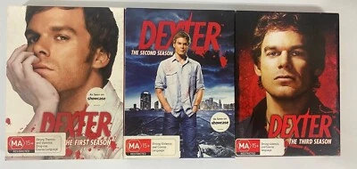 DEXTER Seasons 1,2 & 3 Complete Box Sets - GC - Region 4 PAL - Rated MA15+ - Image 1 of 4
