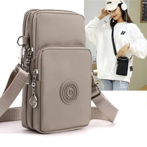 Damen Handytasche Nylon Handytasche Münzbörse Gurt Schultertasche klein - Bild 1 von 22