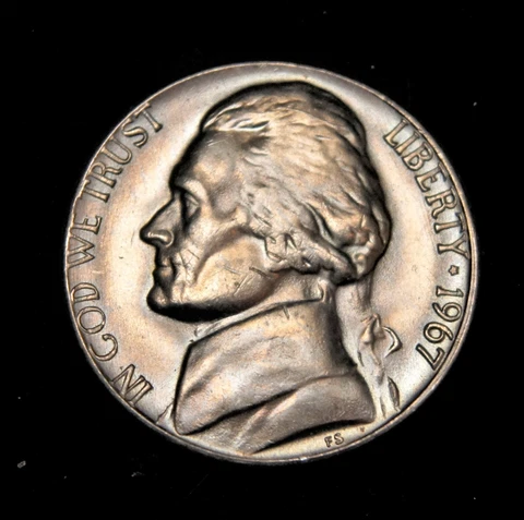 1967 Jefferson Nickel  BU++++ Cover