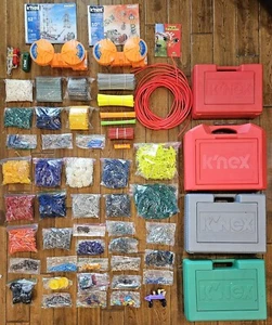 Huge Knex Lot Over 26 lbs Thousands Of Assorted Pieces Sorted And Bagged Coaster - Picture 1 of 11